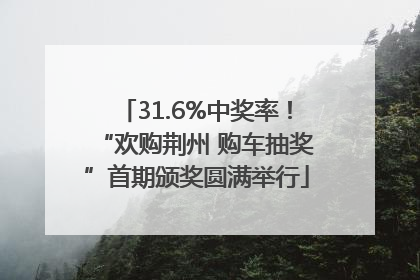 31.6%中奖率！“欢购荆州 购车抽奖”首期颁奖圆满举行