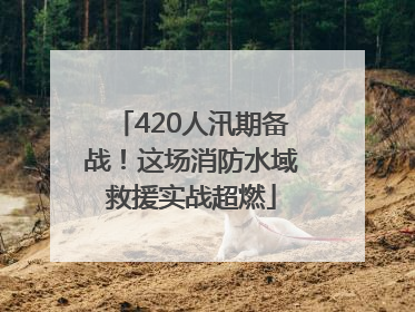 420人汛期备战！这场消防水域救援实战超燃