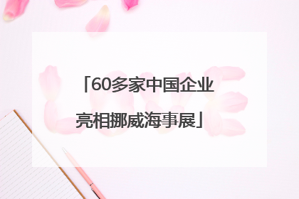 60多家中国企业亮相挪威海事展