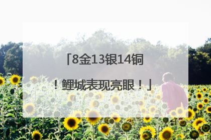 8金13银14铜！鲤城表现亮眼！