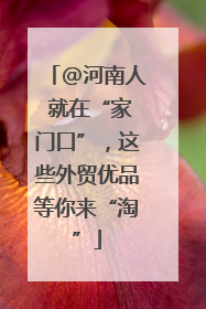 @河南人 就在“家门口”，这些外贸优品等你来“淘”