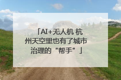 AI+无人机 杭州天空里也有了城市治理的“帮手”